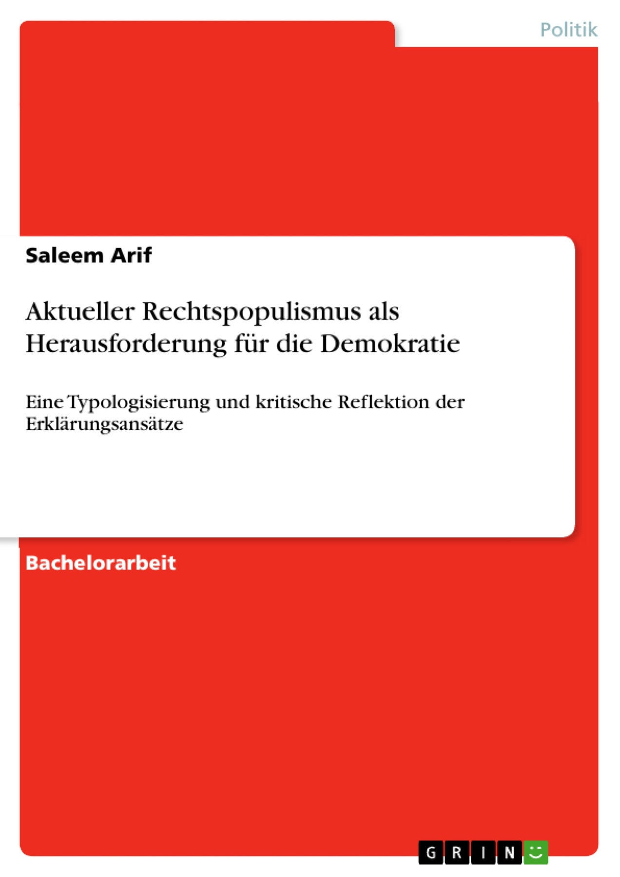Aktueller Rechtspopulismus als Herausforderung für die Demokratie