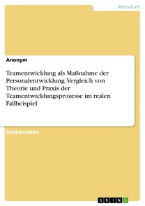 Teamentwicklung als Maßnahme der Personalentwicklung. Vergleich von Theorie und Praxis der Teamentwicklungsprozesse im realen Fallbeispiel