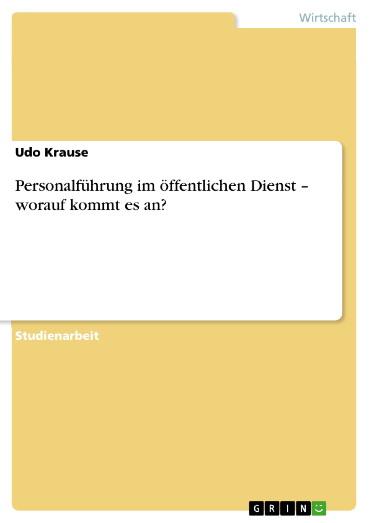 Personalführung im öffentlichen Dienst - worauf kommt es an?