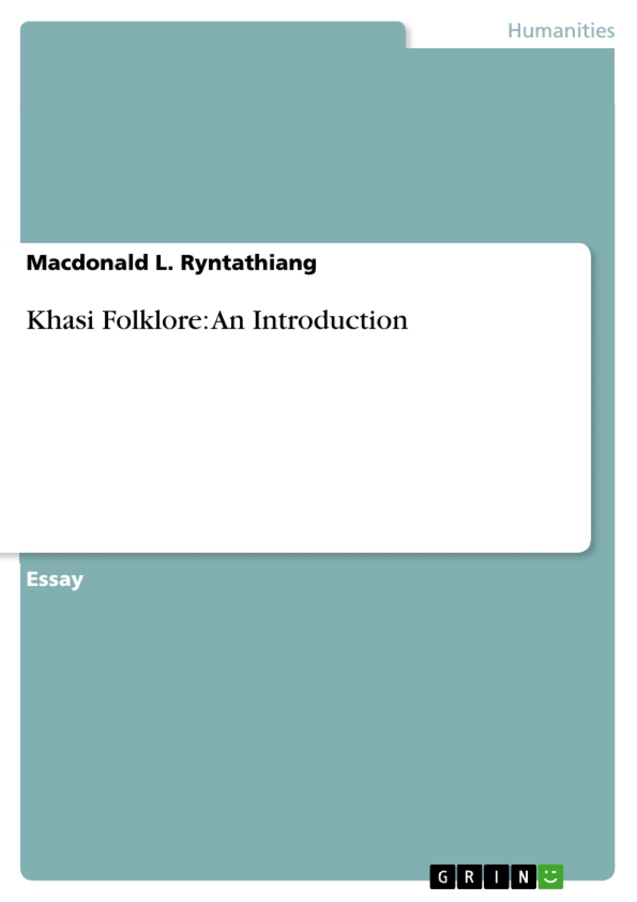 Khasi Folklore: An Introduction
