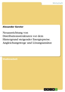 Neuausrichtung von Distributionsstrukturen vor dem Hintergrund steigender Energiepreise. Angleichungswege und Lösungsansätze