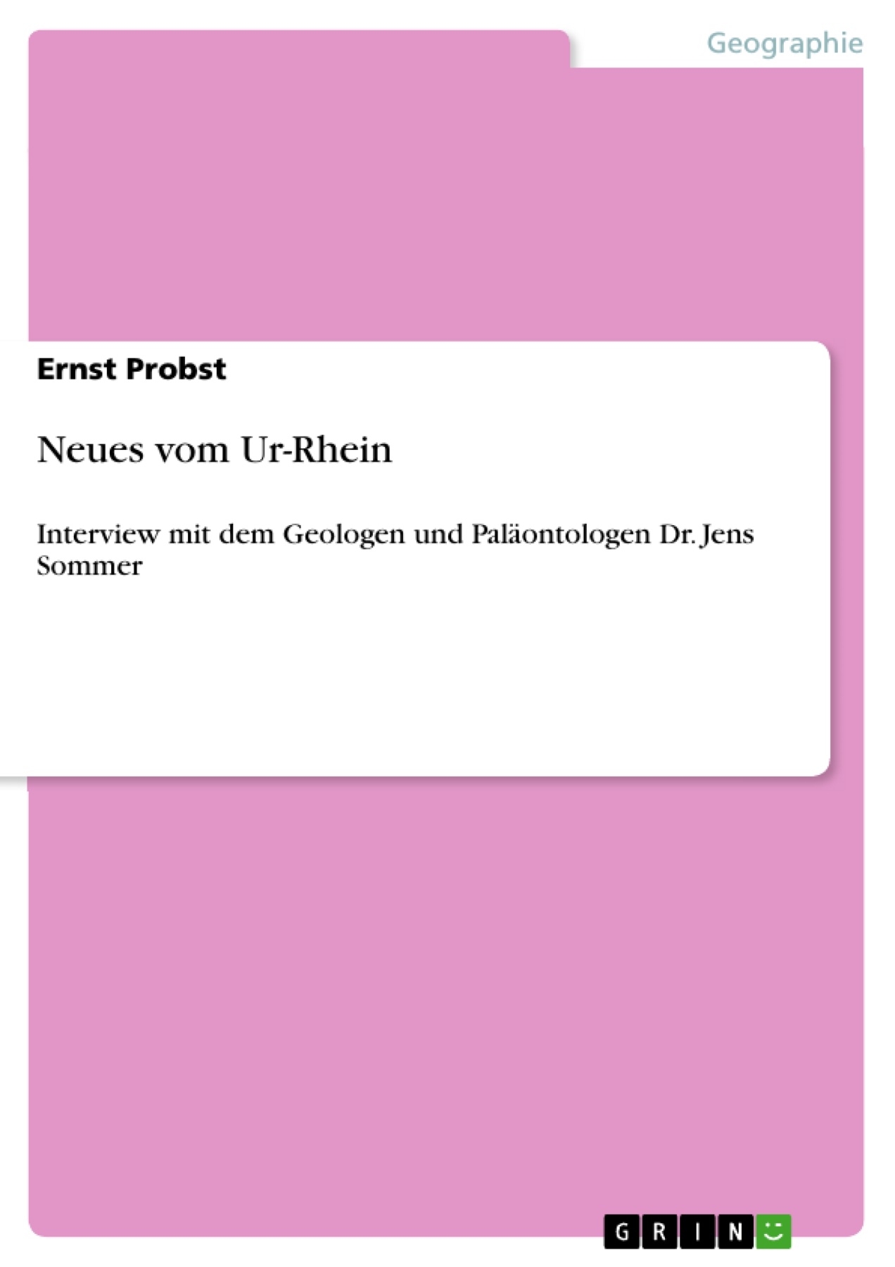 Neues vom Ur-Rhein