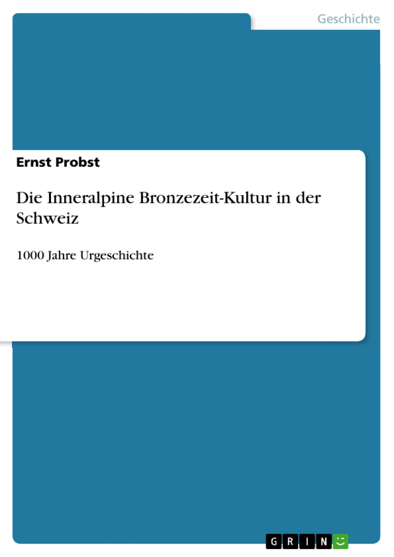 Die Inneralpine Bronzezeit-Kultur in der Schweiz