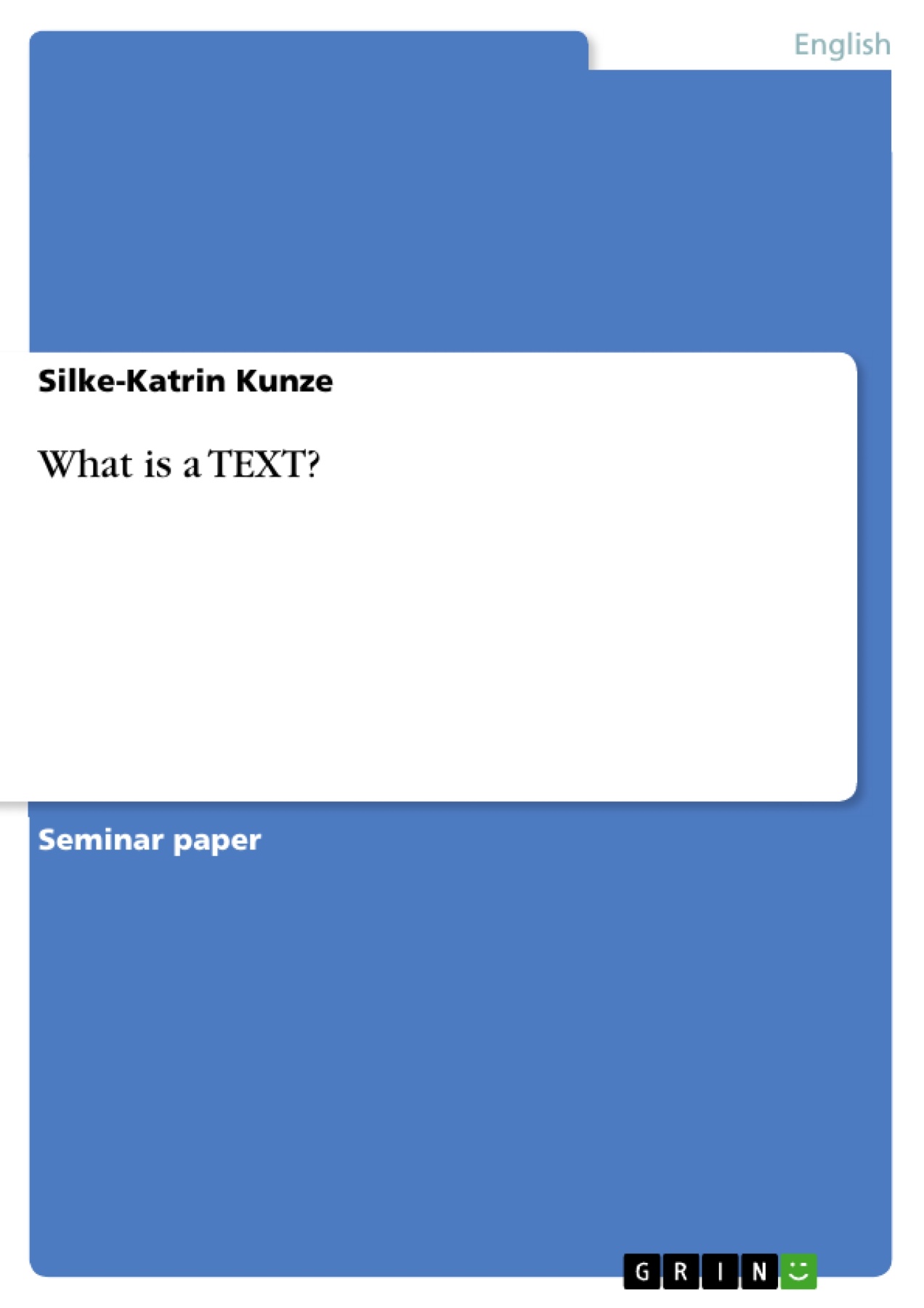 What is a TEXT?