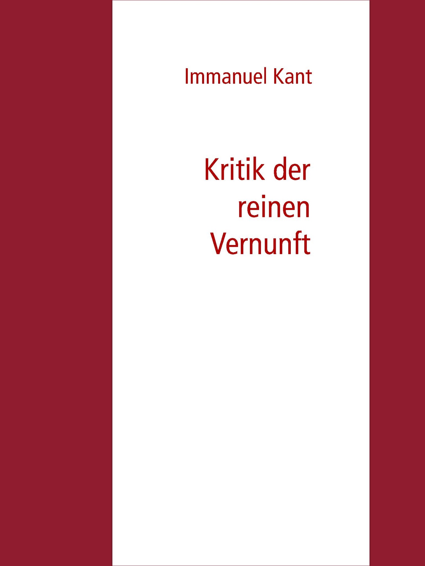Kritik der reinen Vernunft
