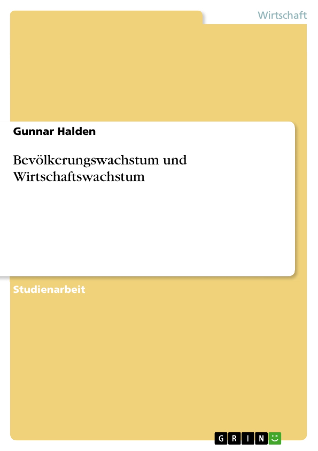 Bevölkerungswachstum und Wirtschaftswachstum